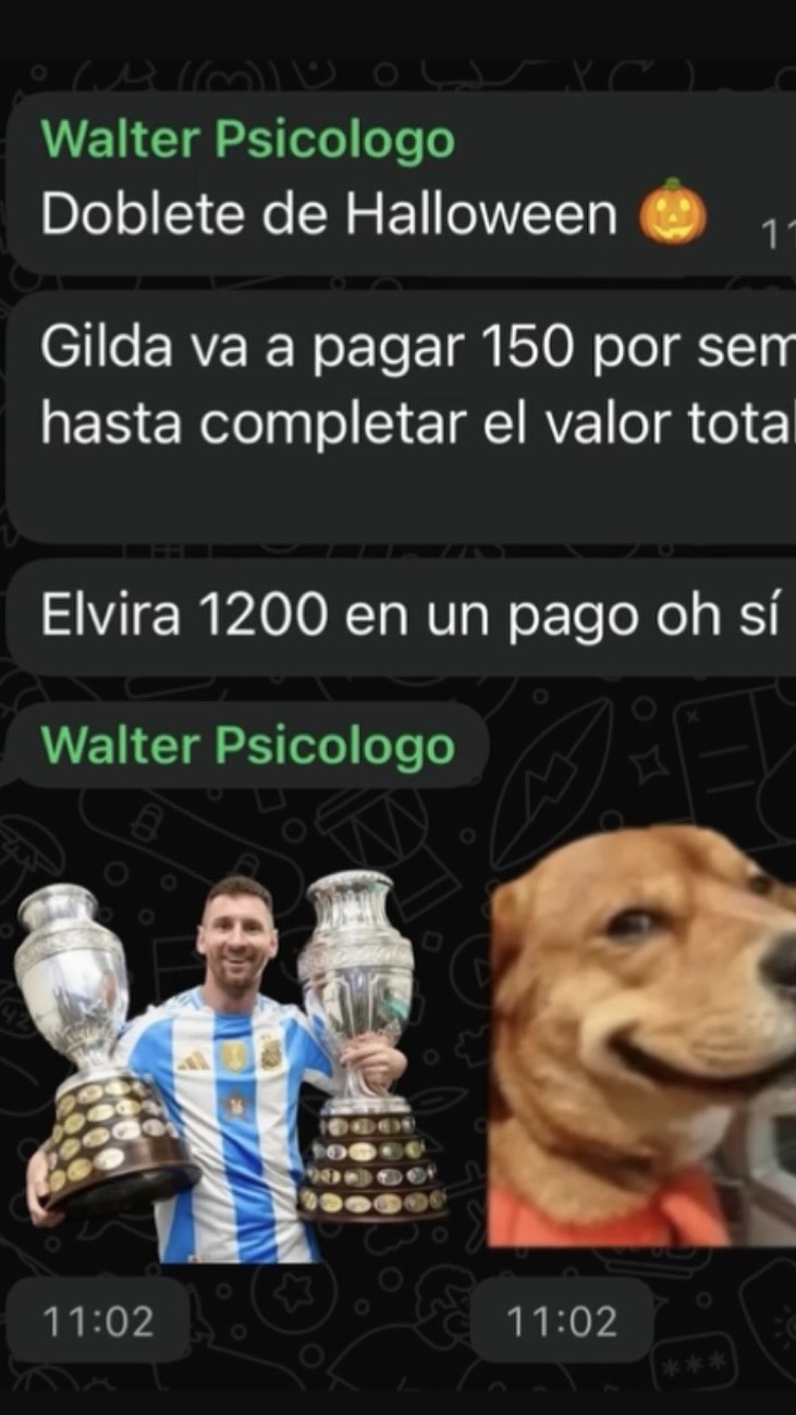 Captura de WhatsApp: Dos ventas en un mismo día